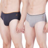 Skinous Brief Gun Metal and Light Grey Comfort Fit