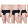 Skinous Brief Siw Three Black Color Combo Pack Cozy Fit