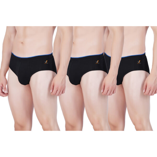 Skinous Brief Siw Three Black Color Combo Pack Cozy Fit
