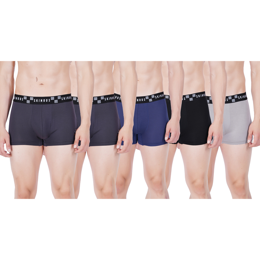 Skinous Trunk Top Elastic Combo Pack of five Regular Fit Skinous Trunk Top Elastic Combo Pack of five Regular Fit