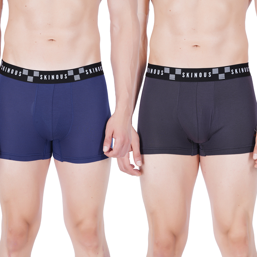 Skinous Trunk Top Elastic Dark Grey and Navy Secure Fit Skinous Trunk Top Elastic Dark Grey and Navy Secure Fit