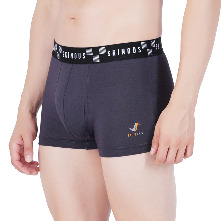 Skinous Trunk Top Elastic Gun Metal Cozy Fit