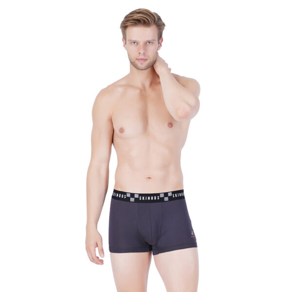 Skinous Trunk Top Elastic Gun Metal Normal Fit