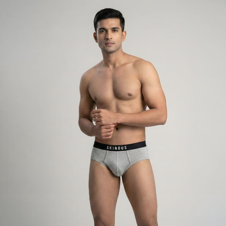 skinous mens brief ew grey