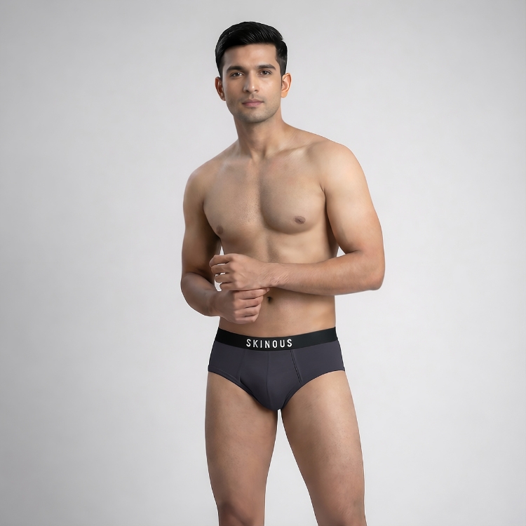 skinous mens brief ew gun metal